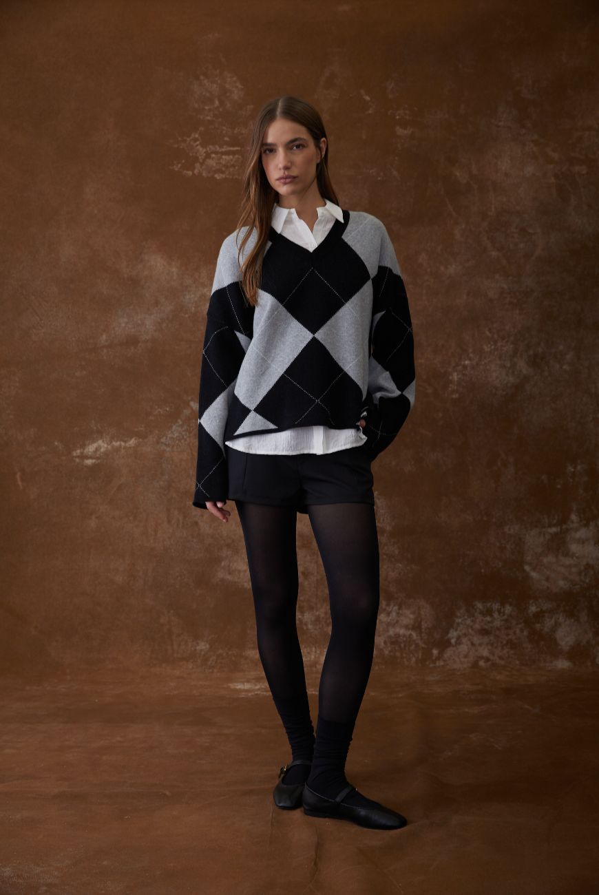 Sweater Rombo escote en V