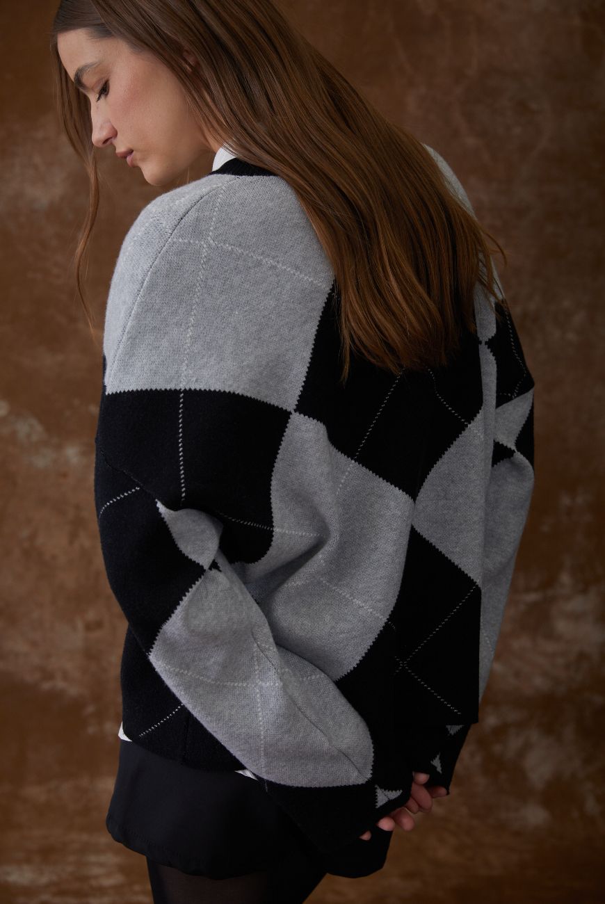 Sweater Rombo escote en V