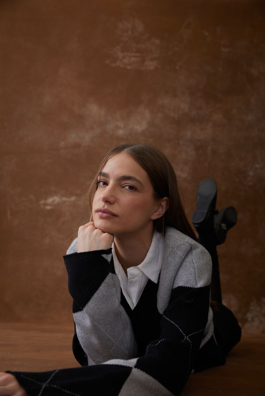 Sweater Rombo escote en V