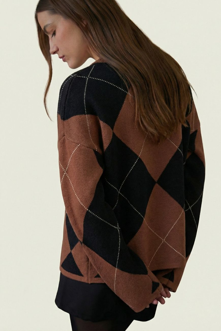 Sweater Rombo escote en V