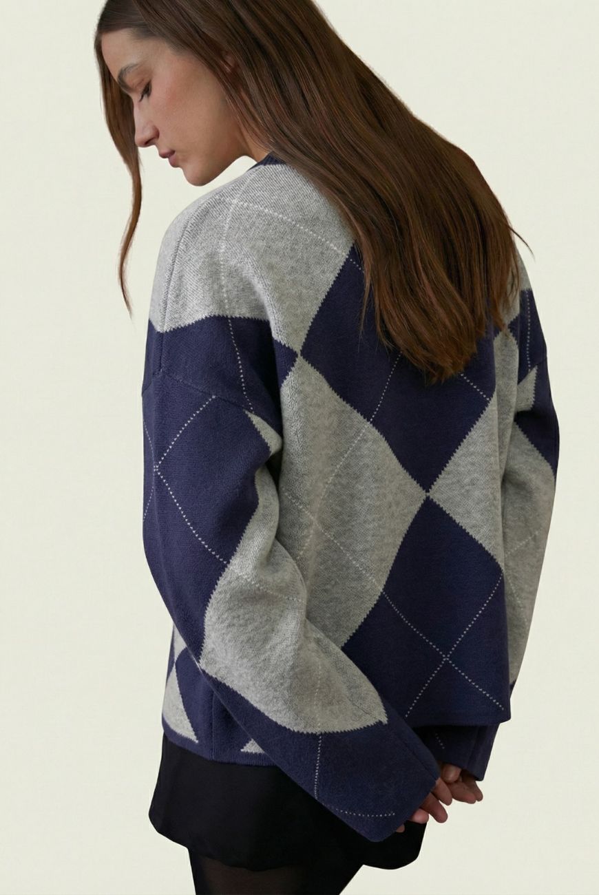 Sweater Rombo escote en V