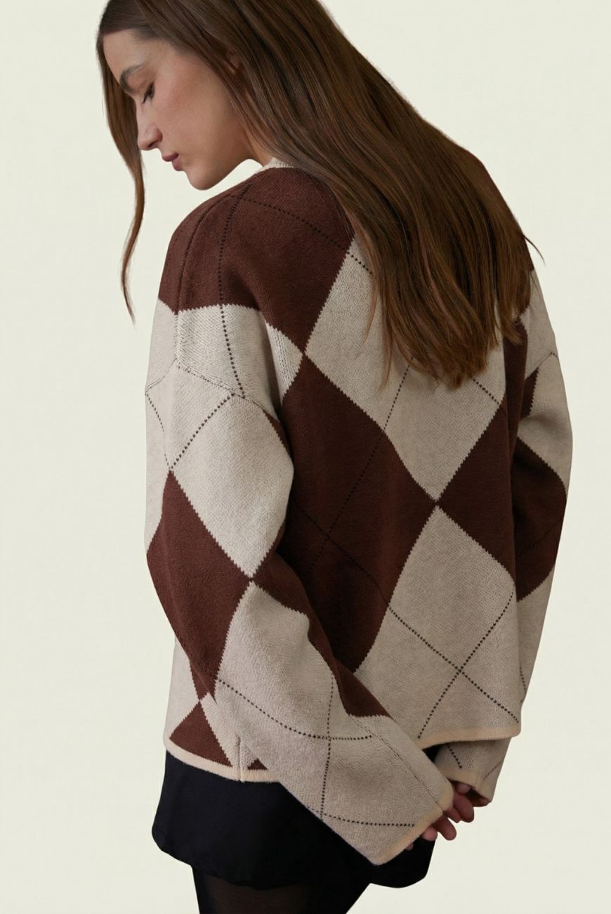 Sweater Rombo escote en V