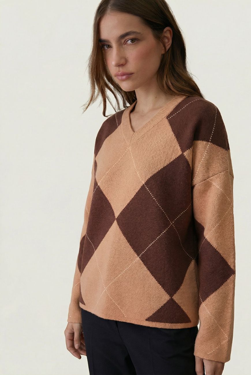 Sweater Rombo escote en V