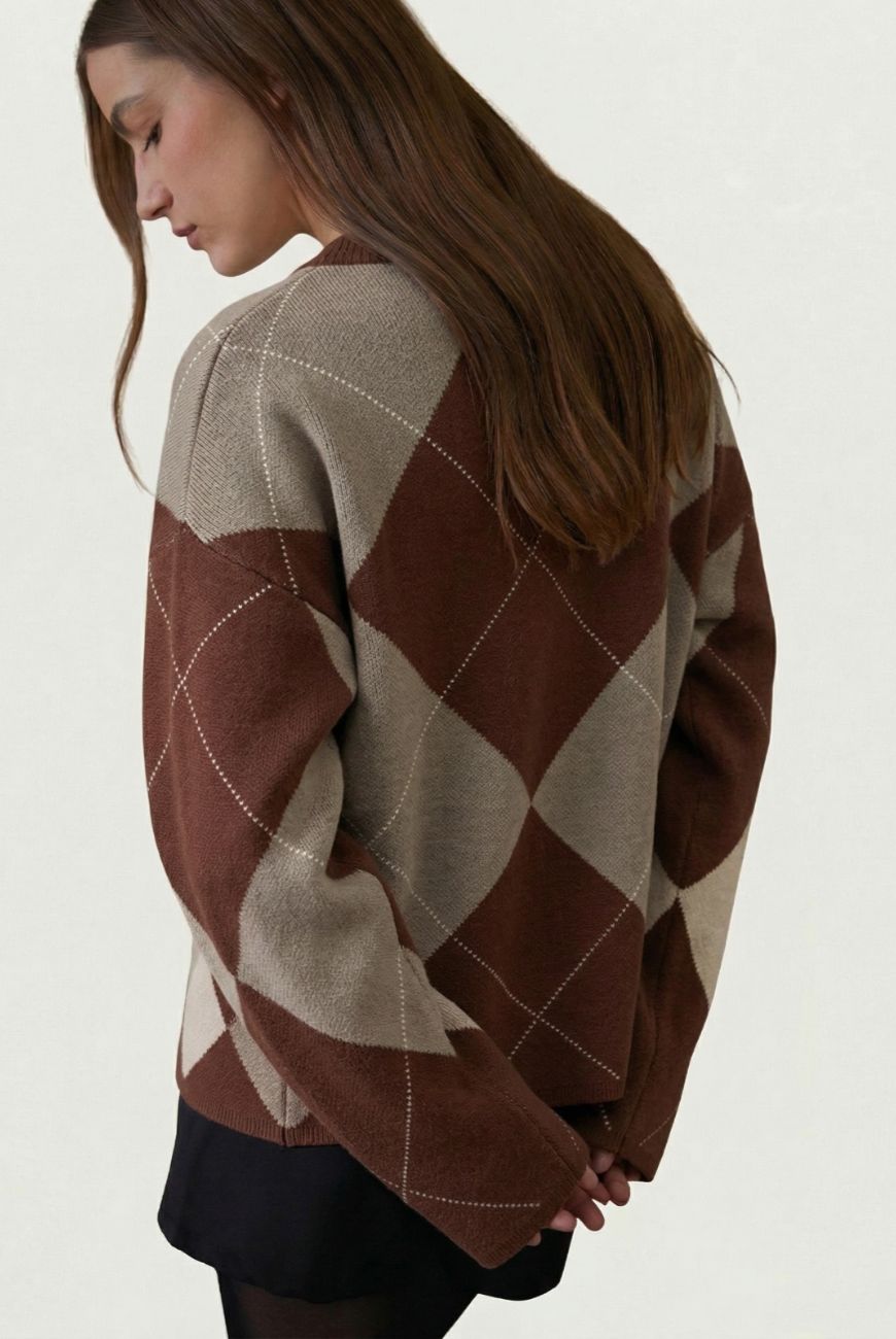 Sweater Rombo escote en V