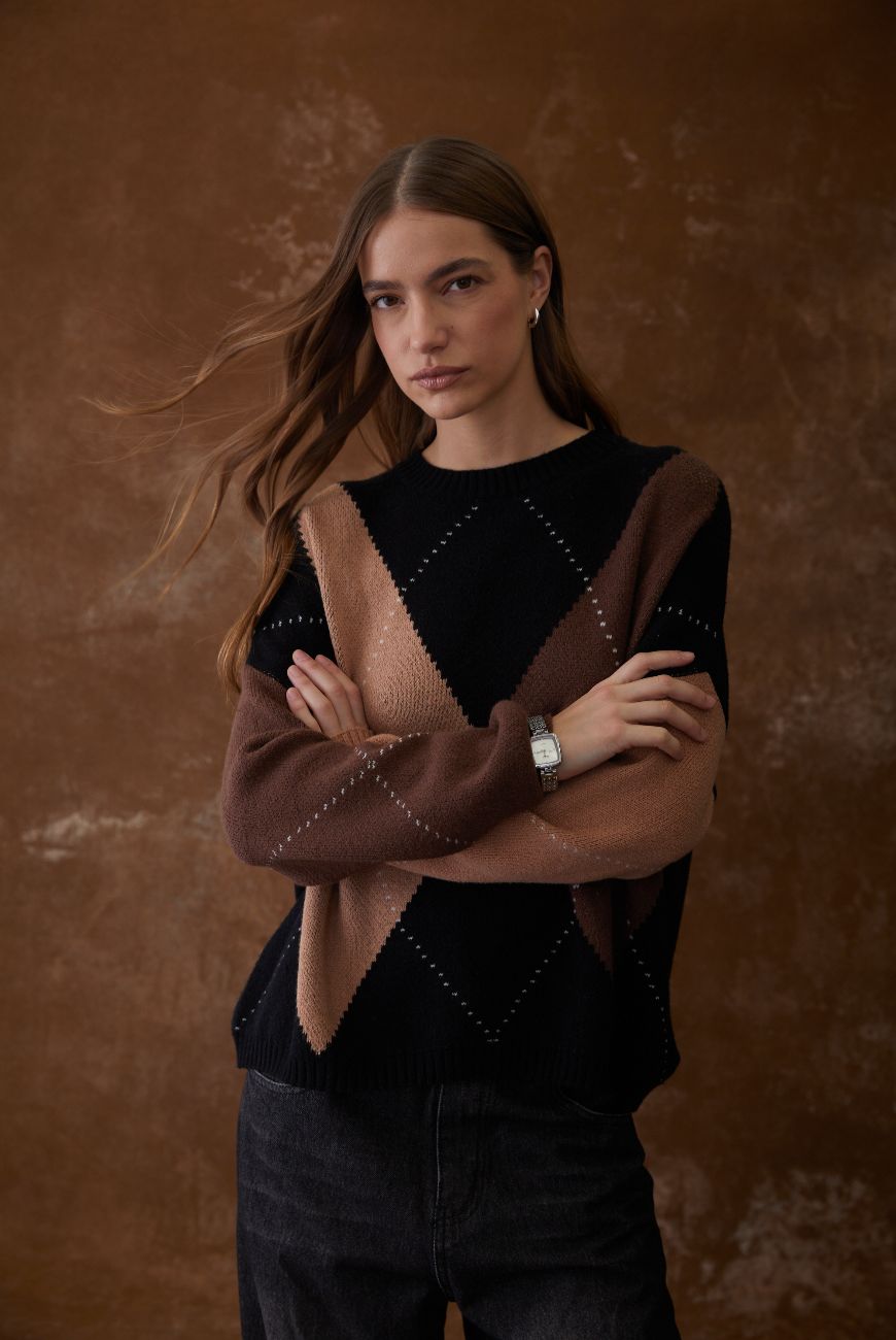 Sweater Rombo Cuello Redondo