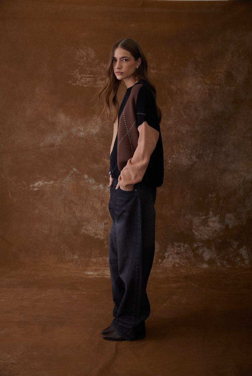 Sweater Rombo Cuello Redondo