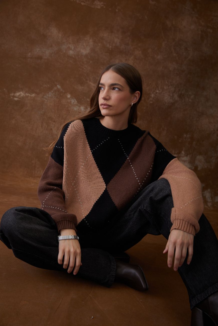 Sweater Rombo Cuello Redondo