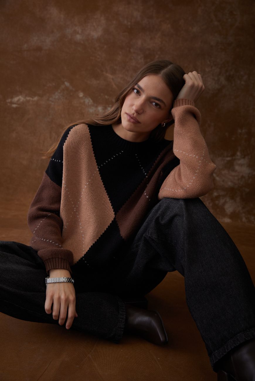 Sweater Rombo Cuello Redondo