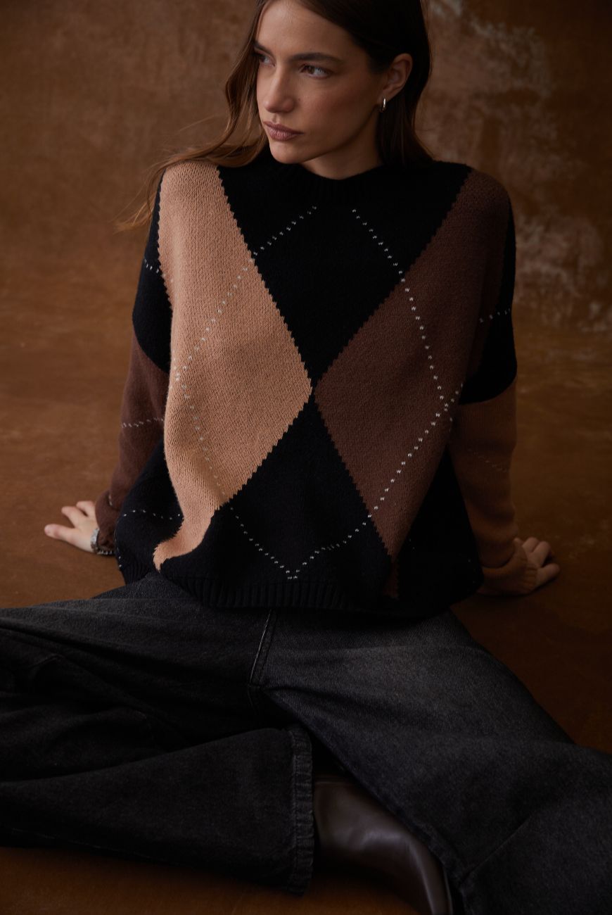 Sweater Rombo Cuello Redondo