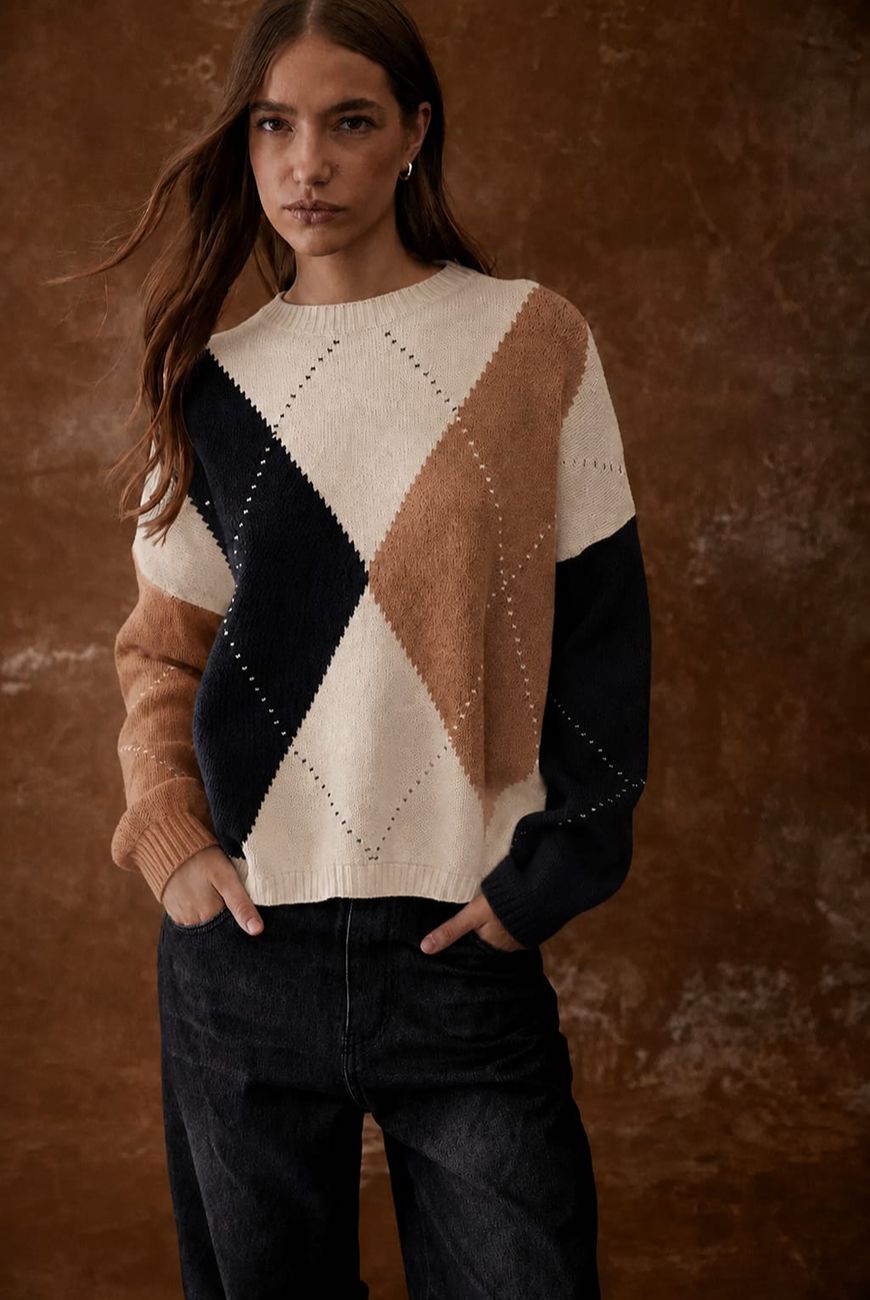 Sweater Rombo Cuello Redondo