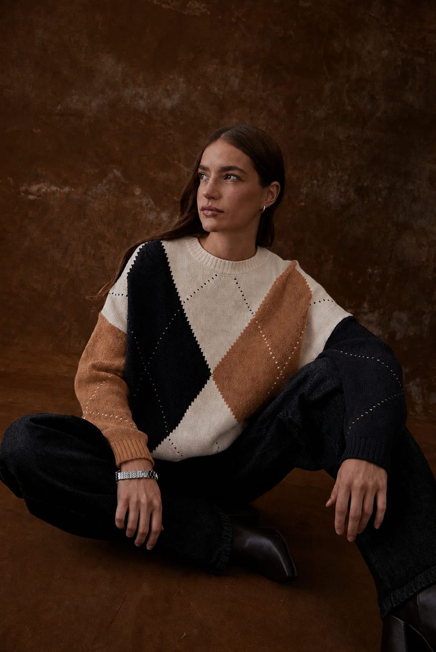 Sweater Rombo Cuello Redondo
