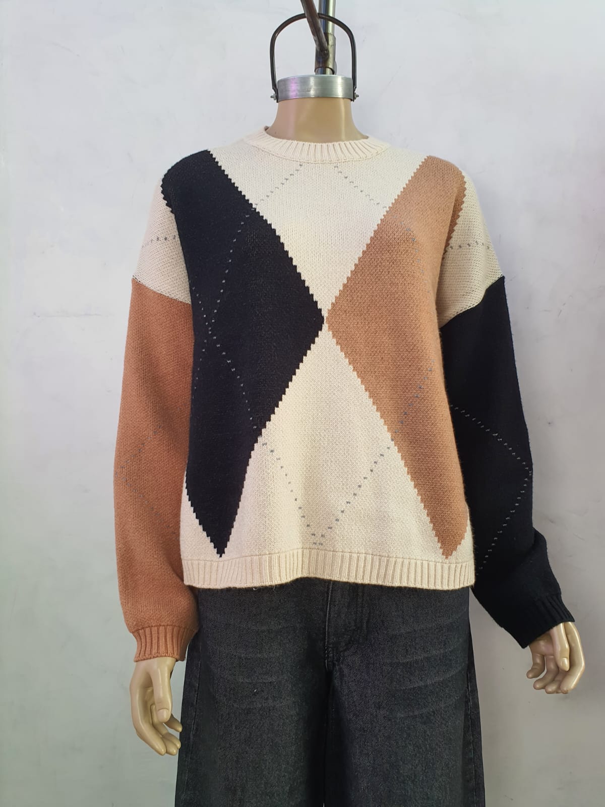 Sweater Rombo Cuello Redondo