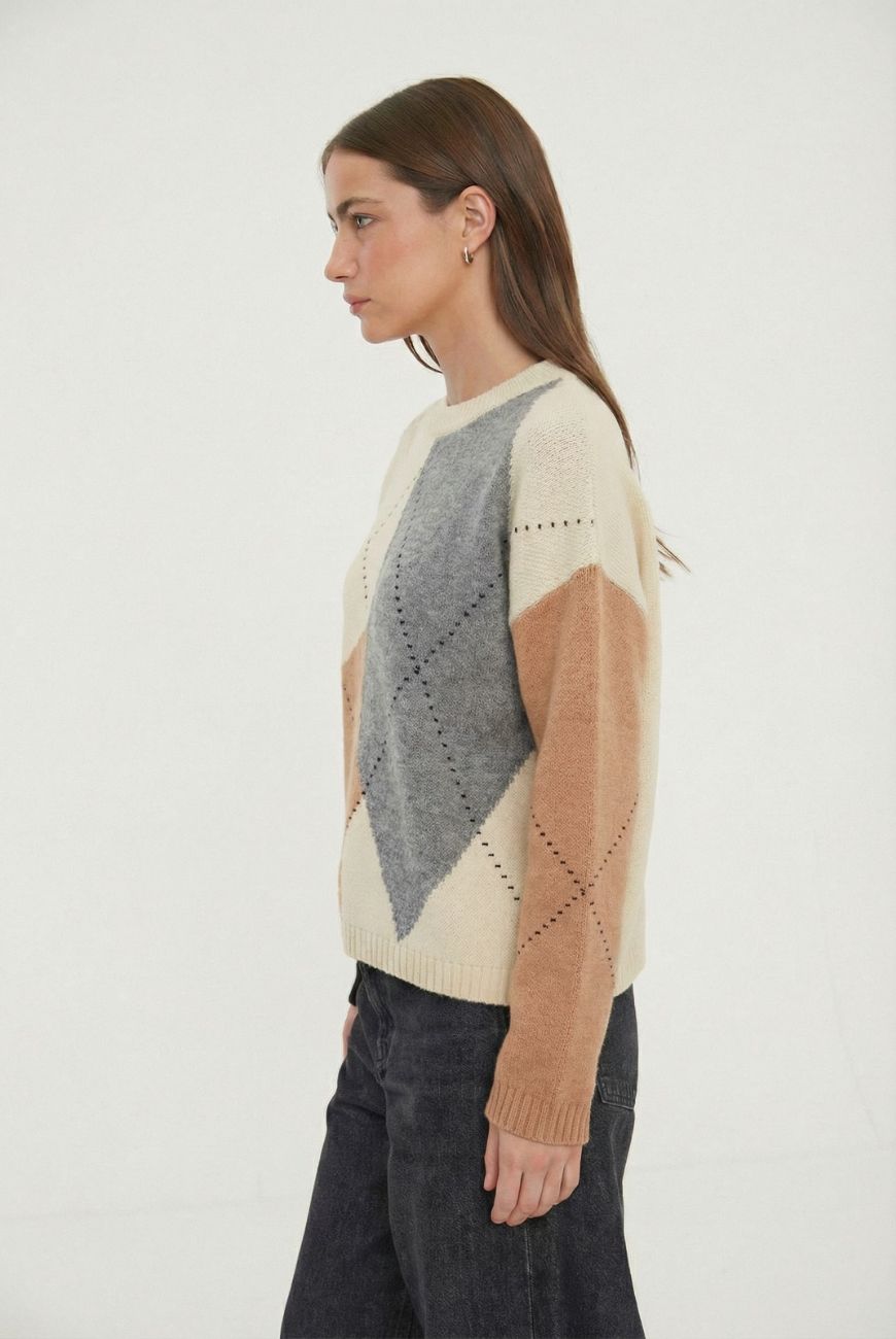 Sweater Rombo Cuello Redondo