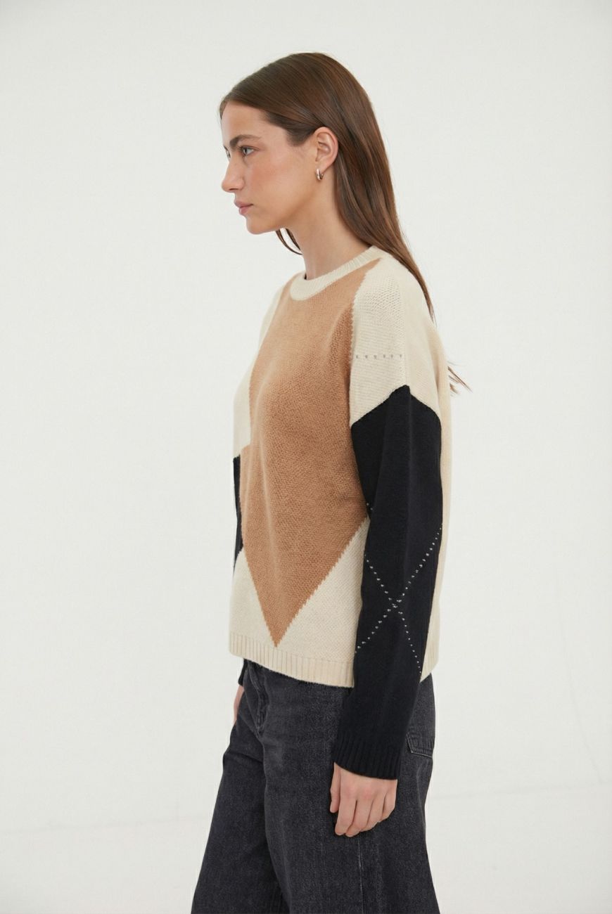 Sweater Rombo Cuello Redondo