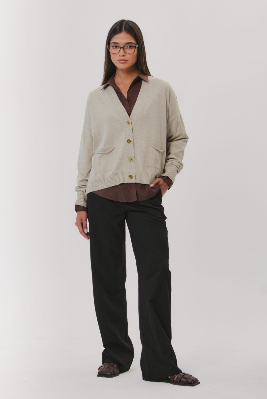 Saco Gloria Con Botones y Bolsillo