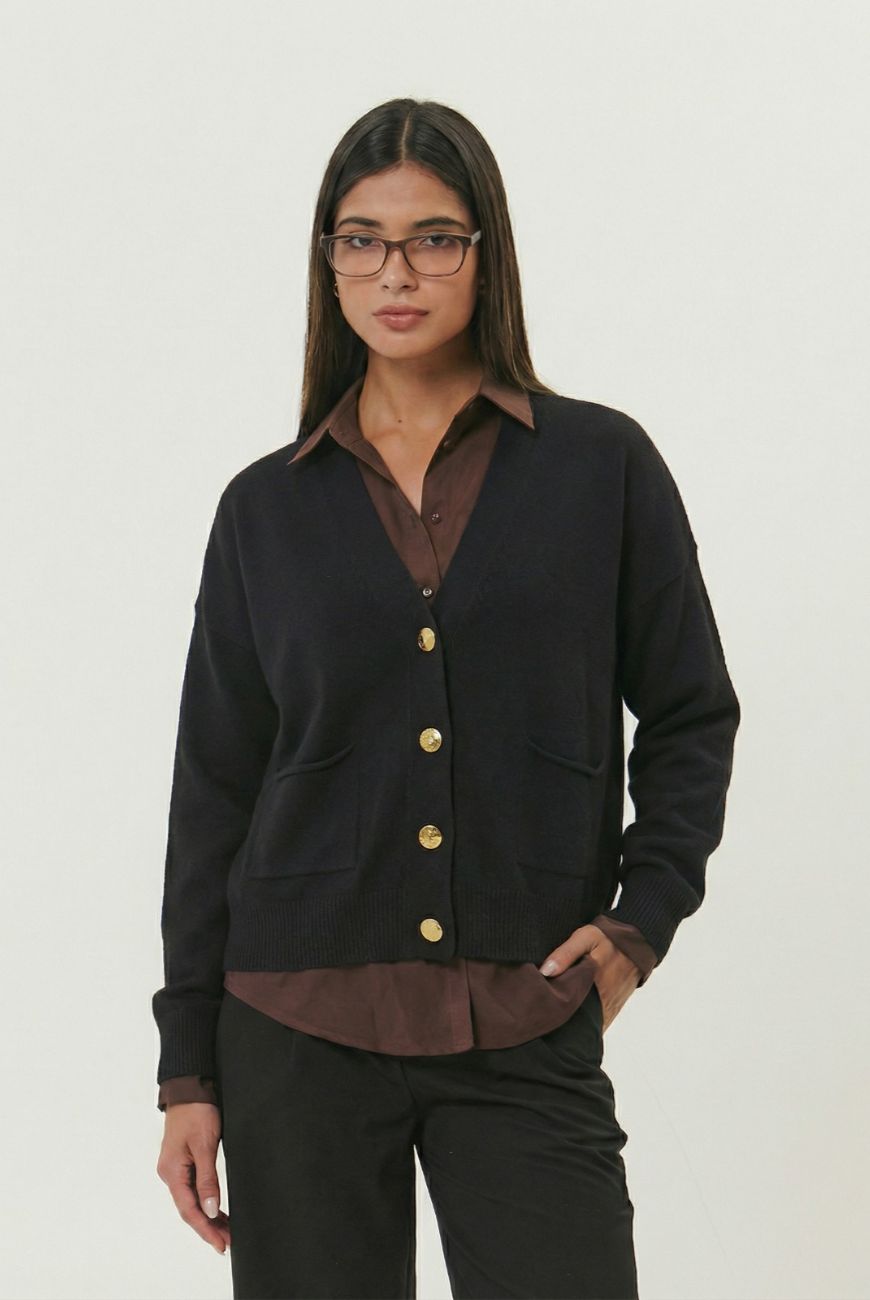 Saco Gloria Con Botones y Bolsillo