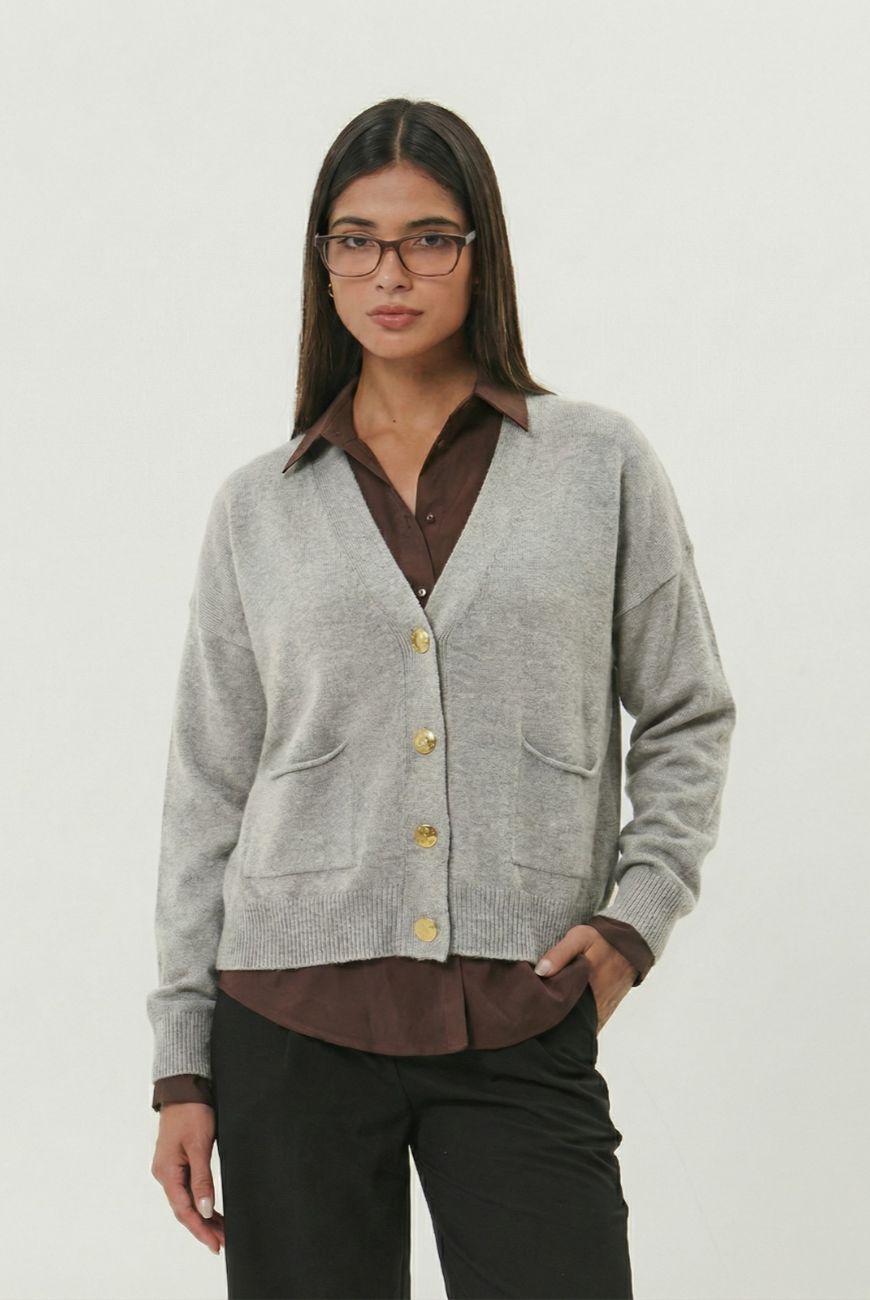 Saco Gloria Con Botones y Bolsillo