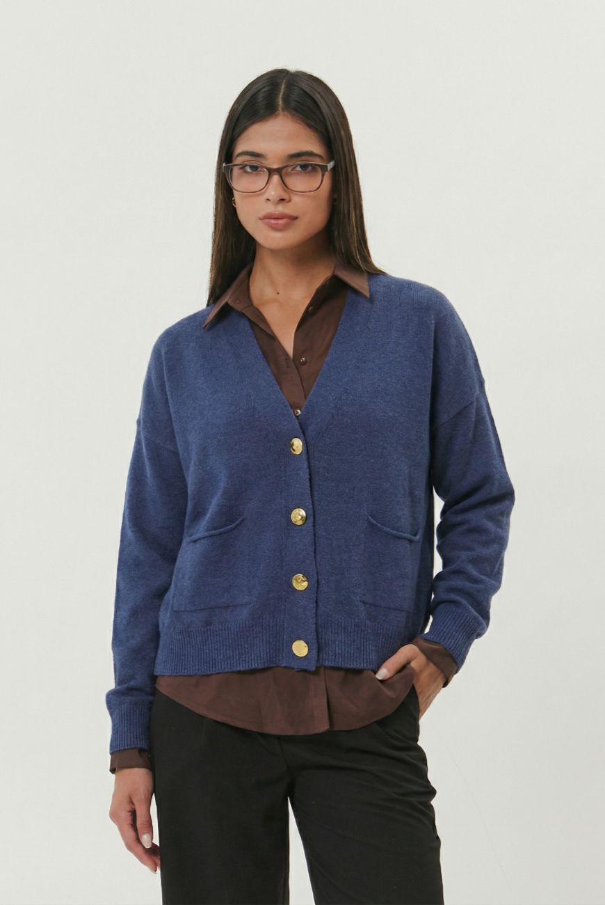 Saco Gloria Con Botones y Bolsillo