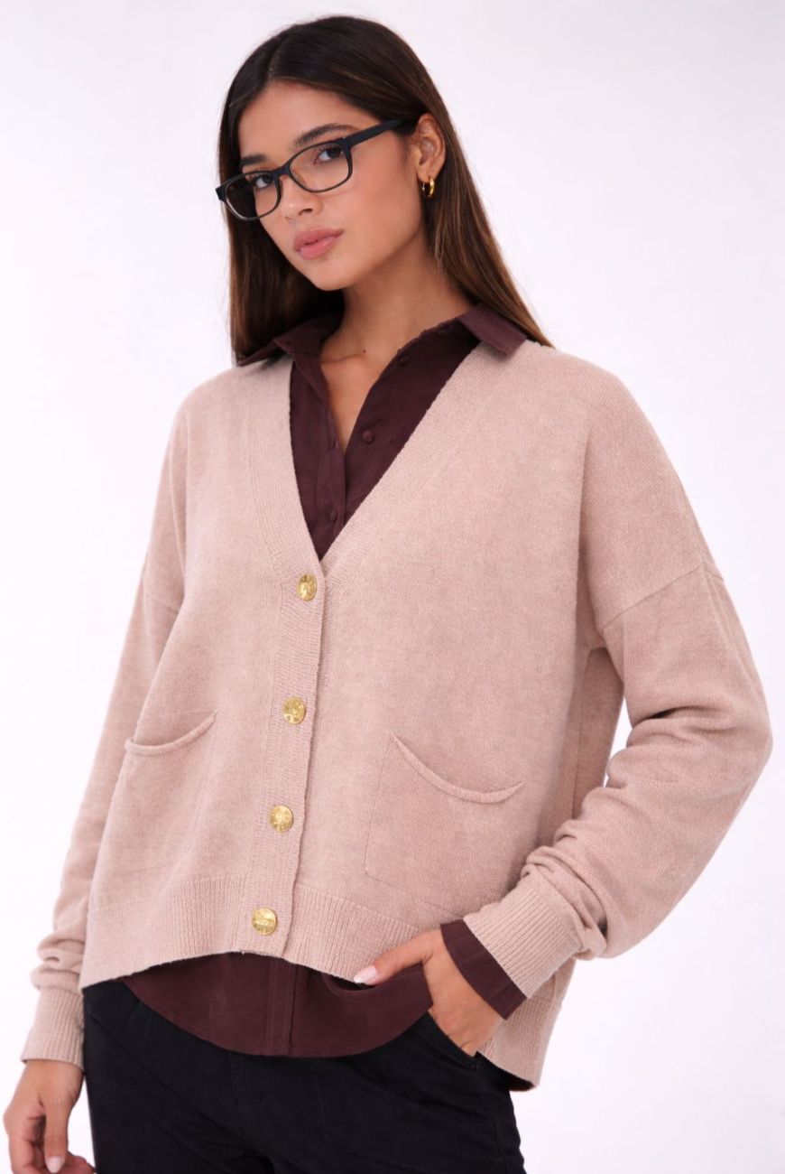 Saco Gloria Con Botones y Bolsillo