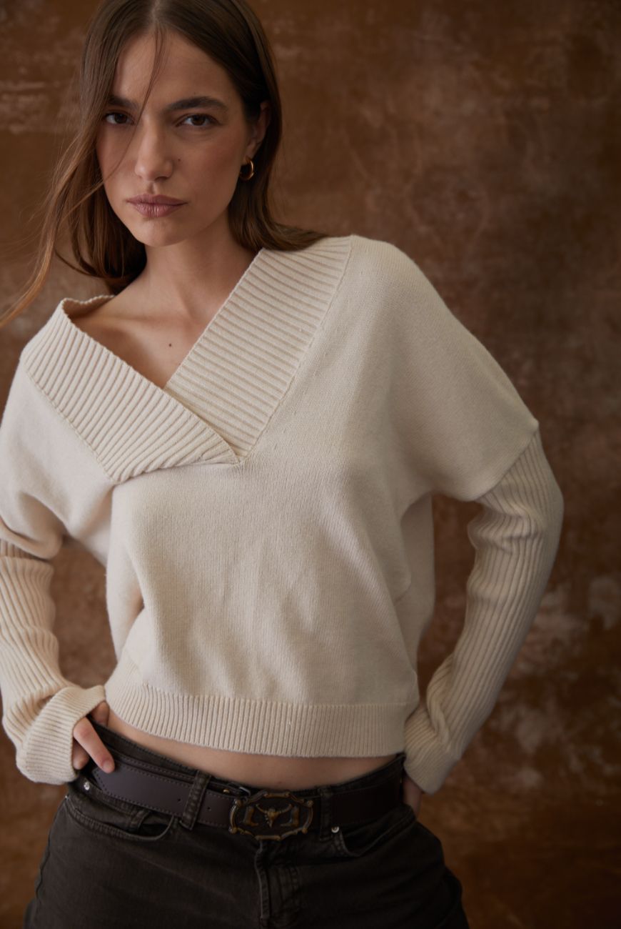 Sweater Escote V Profundo Amelia