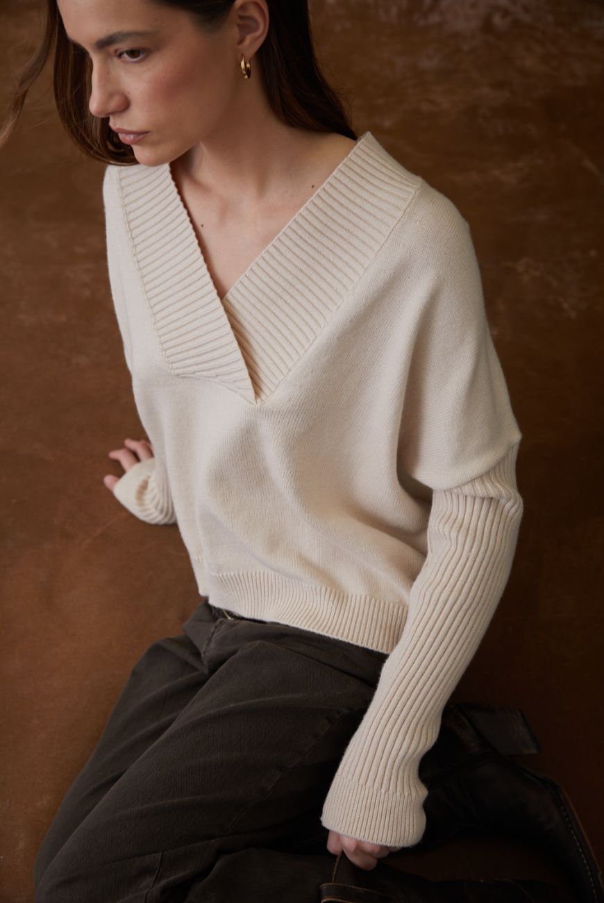 Sweater Escote V Profundo Amelia