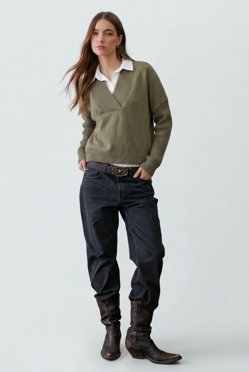 Sweater Escote V Profundo Amelia