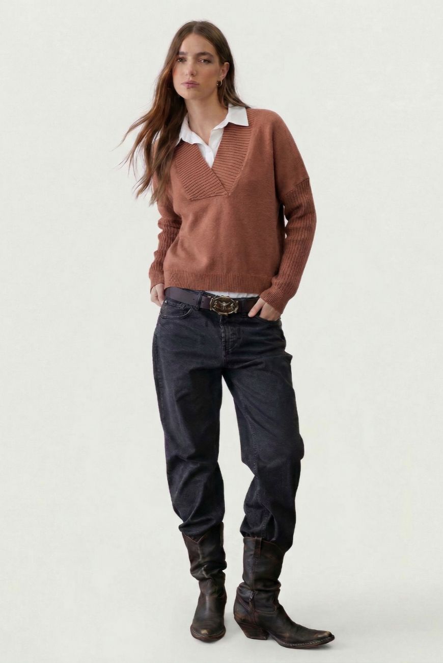 Sweater Escote V Profundo Amelia