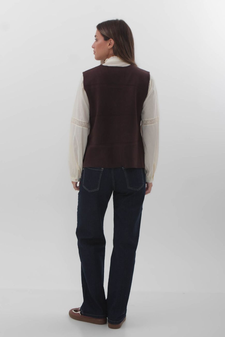 Chaleco Curva Con Botones