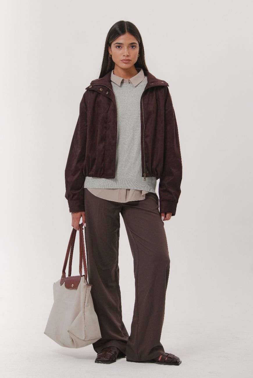 Campera Bomber Gamuza Nina