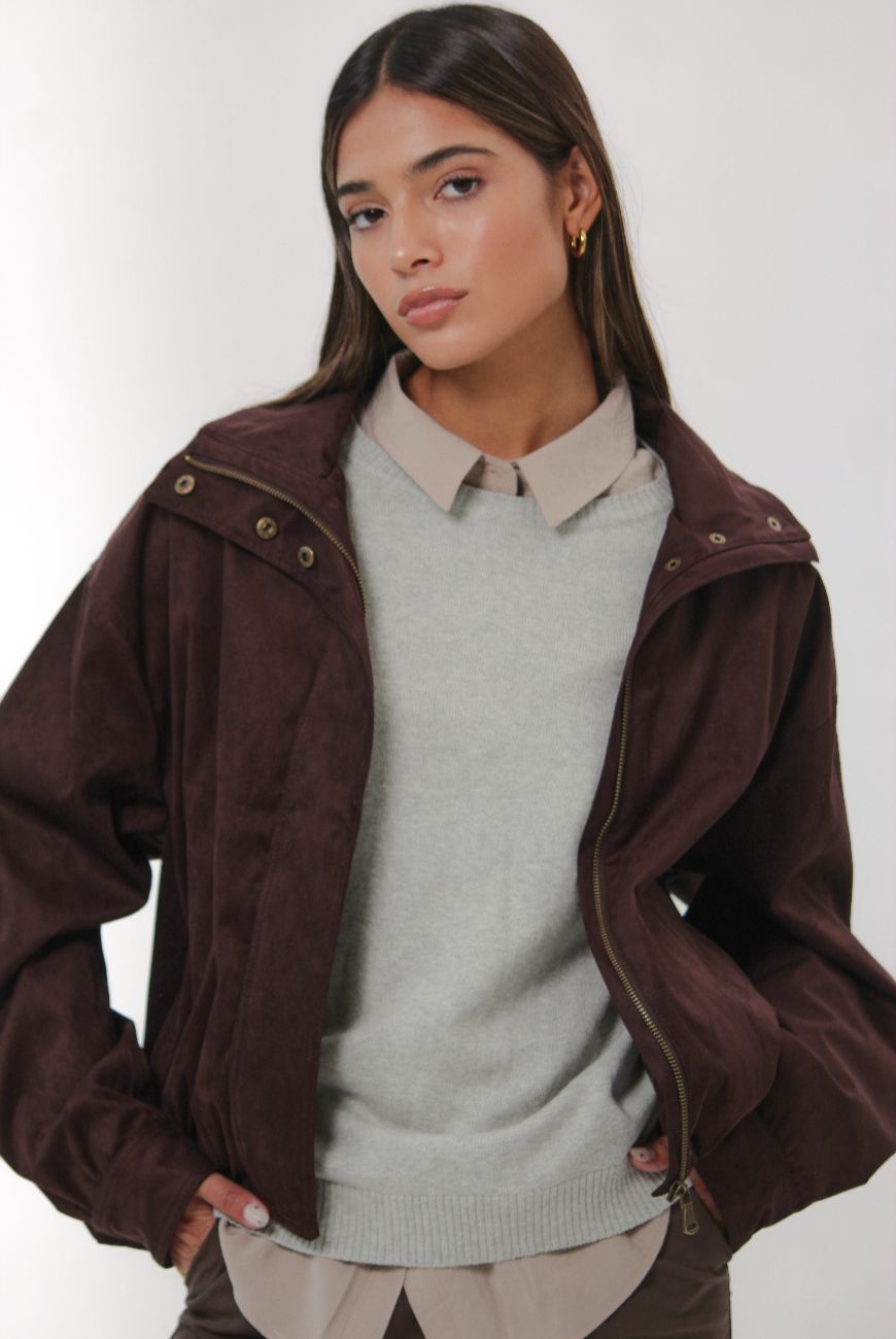 Campera Bomber Gamuza Nina
