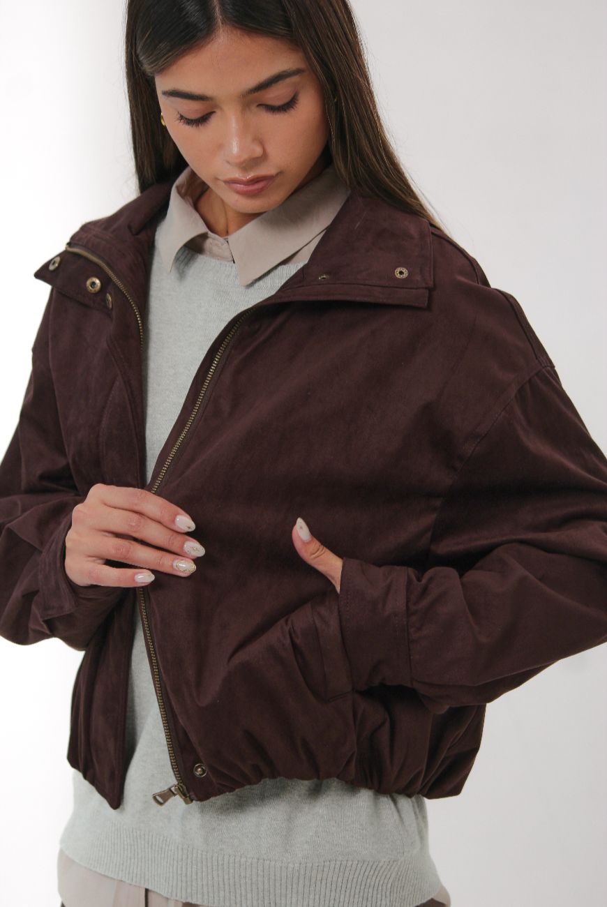 Campera Bomber Gamuza Nina