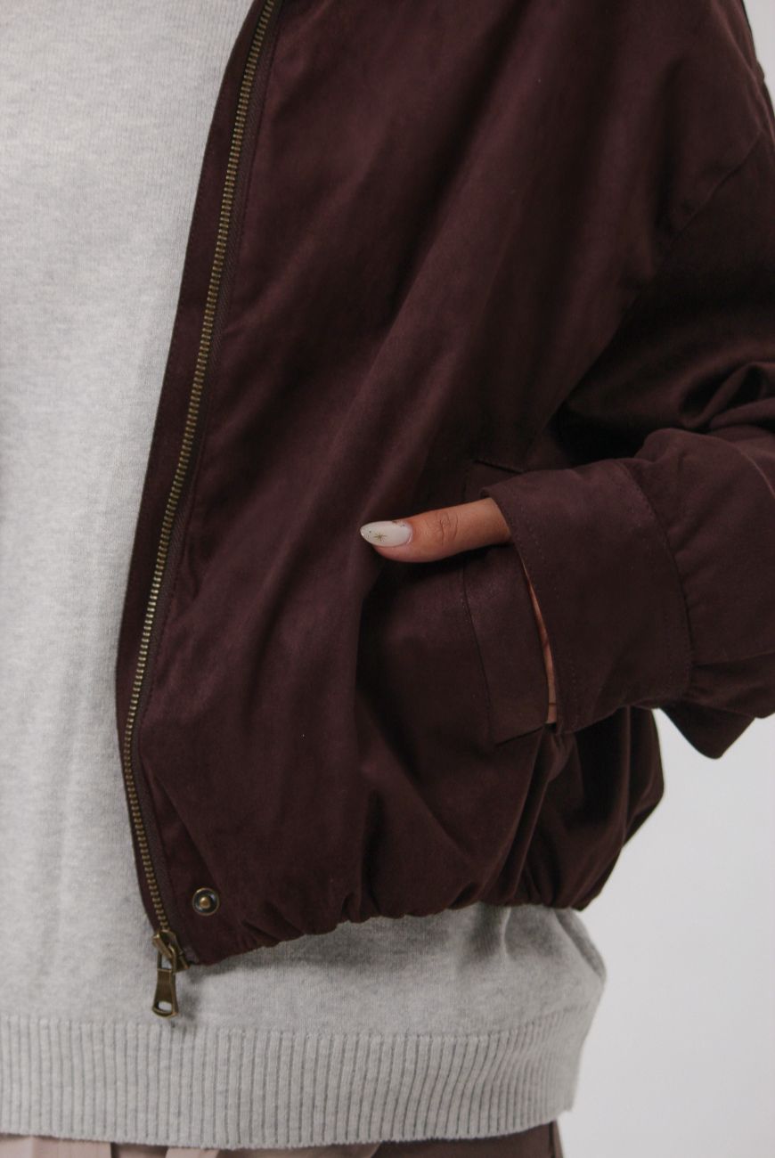 Campera Bomber Gamuza Nina