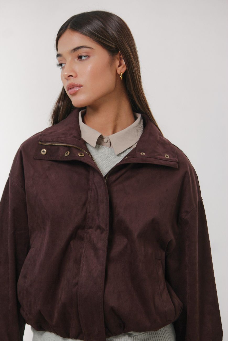 Campera Bomber Gamuza Nina