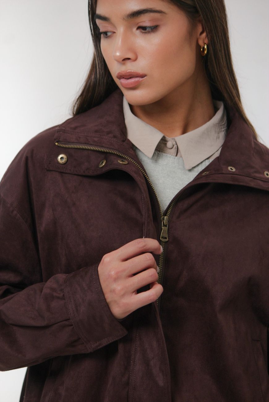 Campera Bomber Gamuza Nina