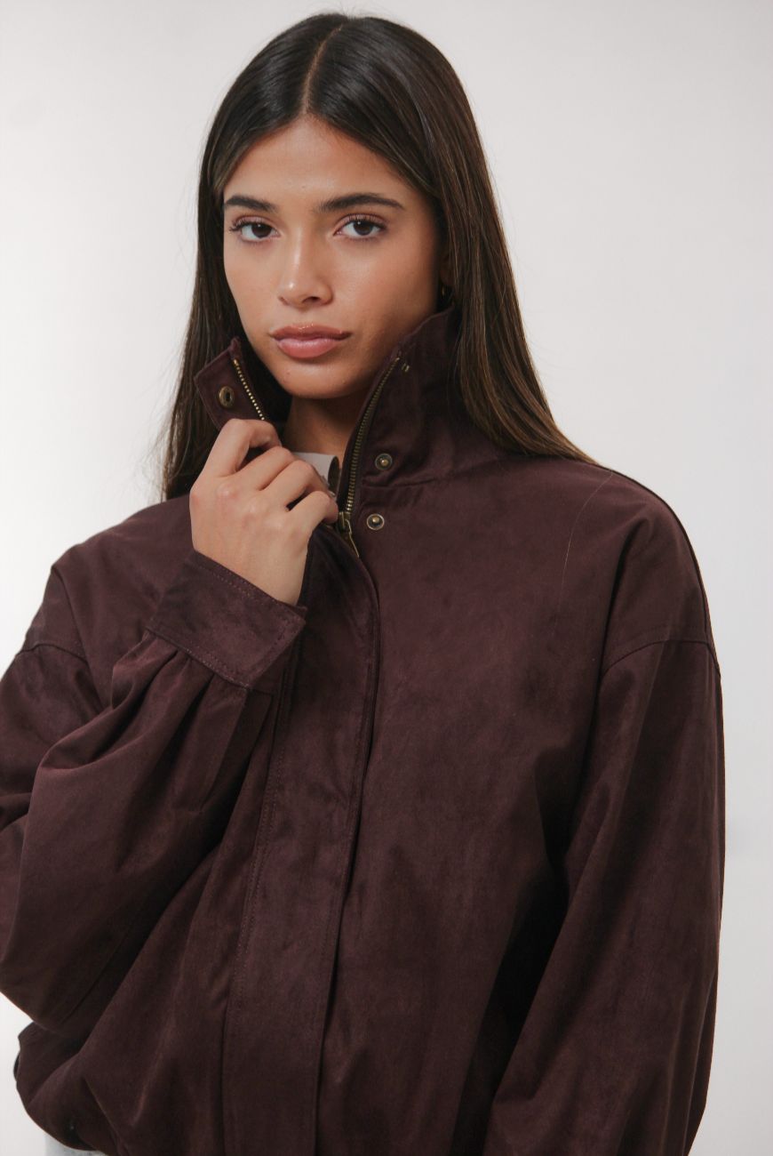 Campera Bomber Gamuza Nina