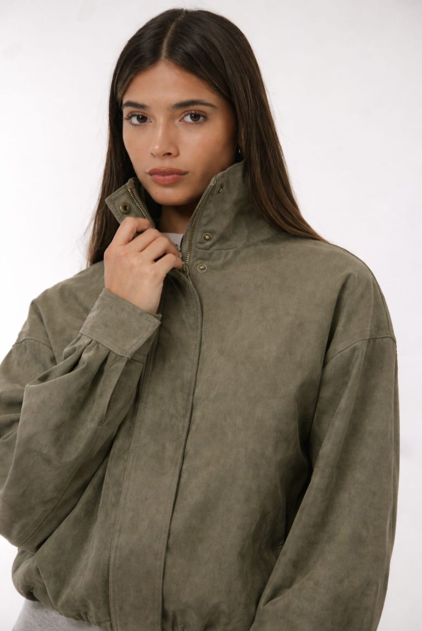 Campera Bomber Gamuza Nina