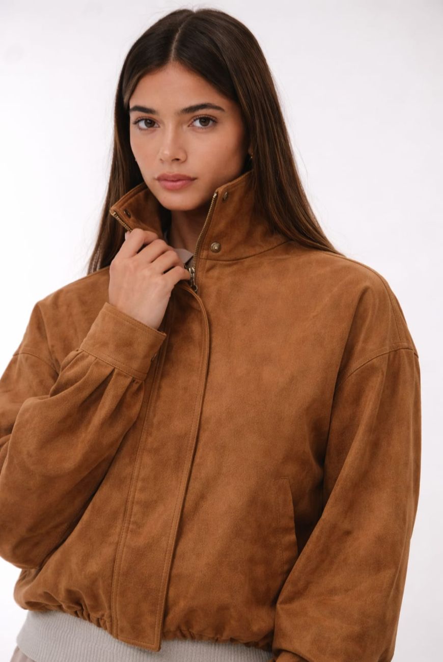 Campera Bomber Gamuza Nina