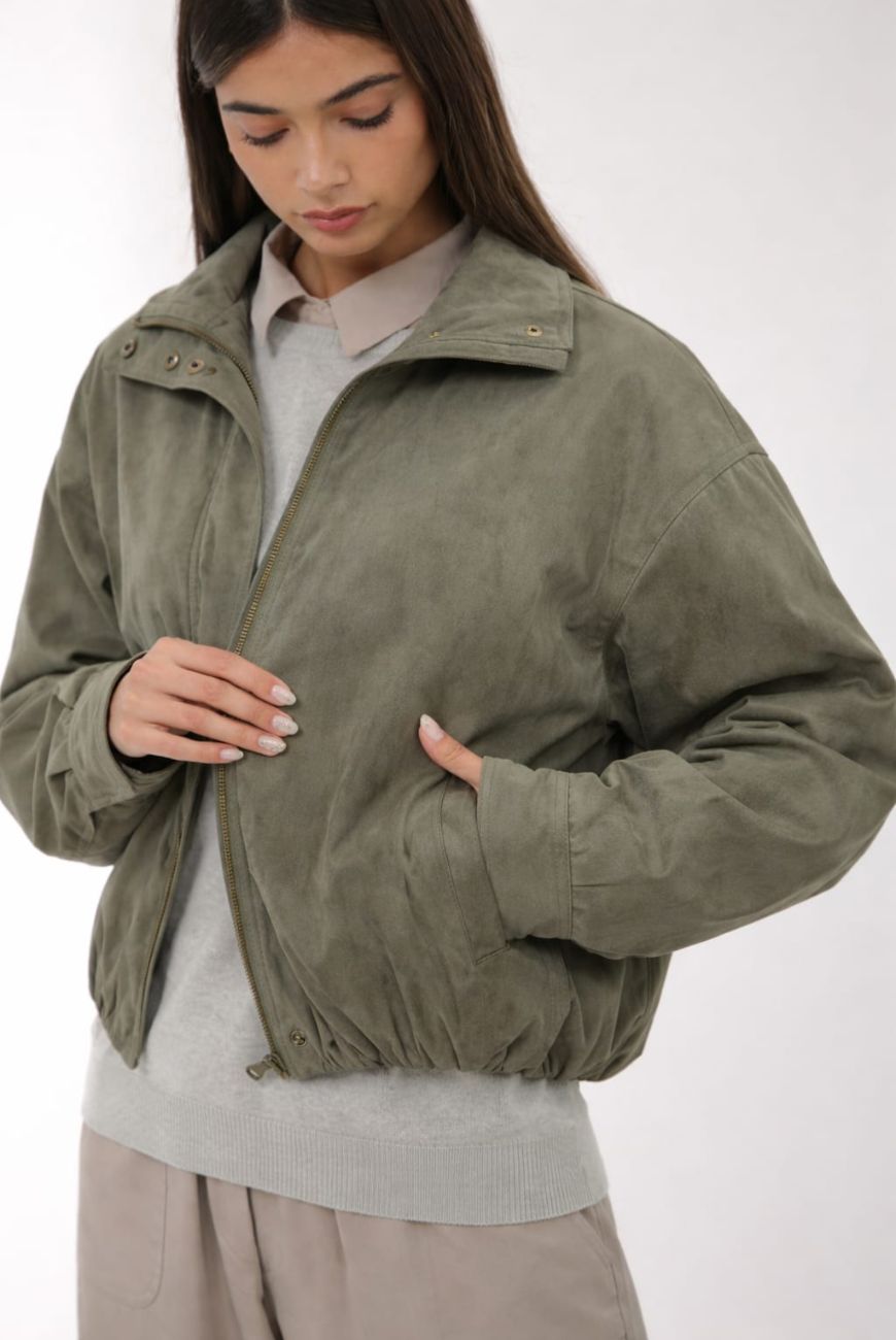 Campera Bomber Gamuza Nina