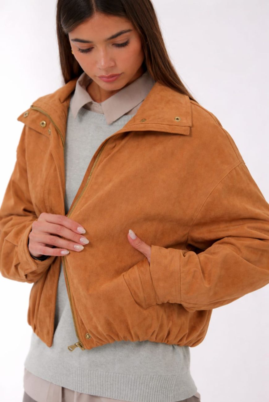 Campera Bomber Gamuza Nina