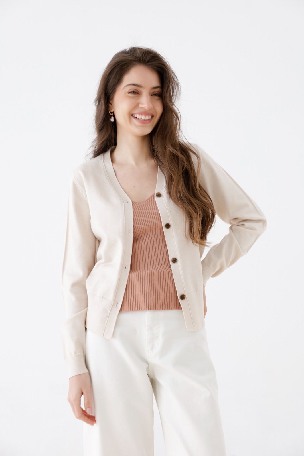 Saco Rebeca En V con Botones