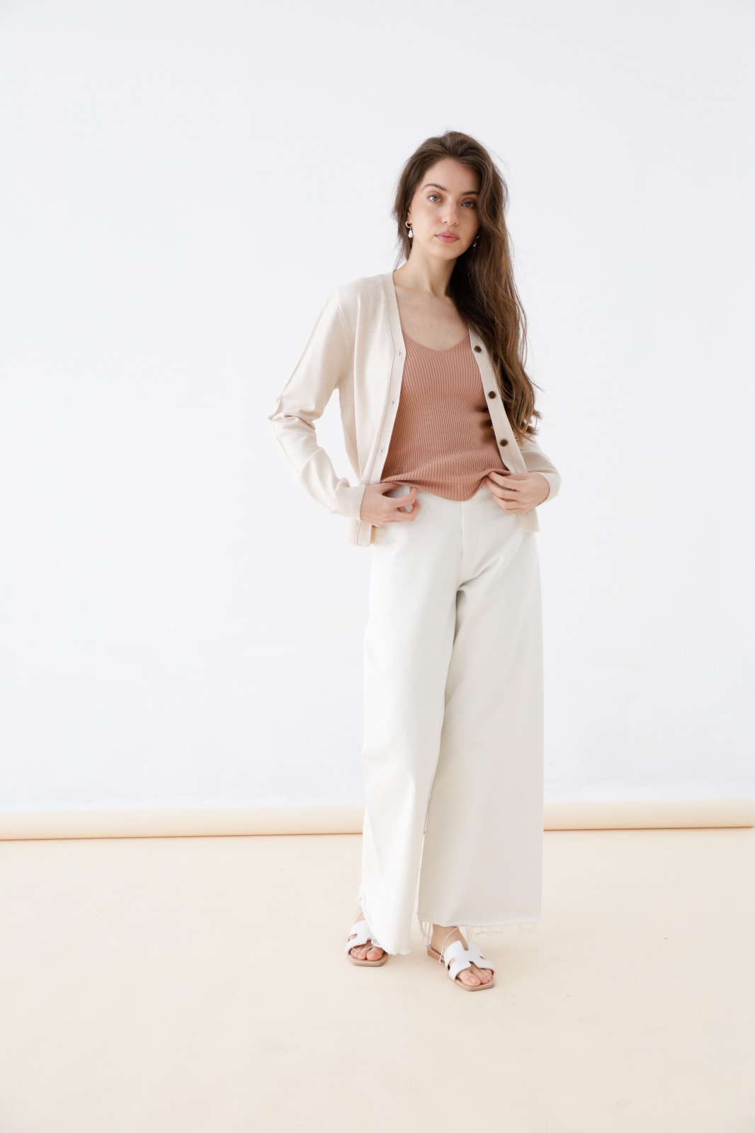 Saco Rebeca En V con Botones