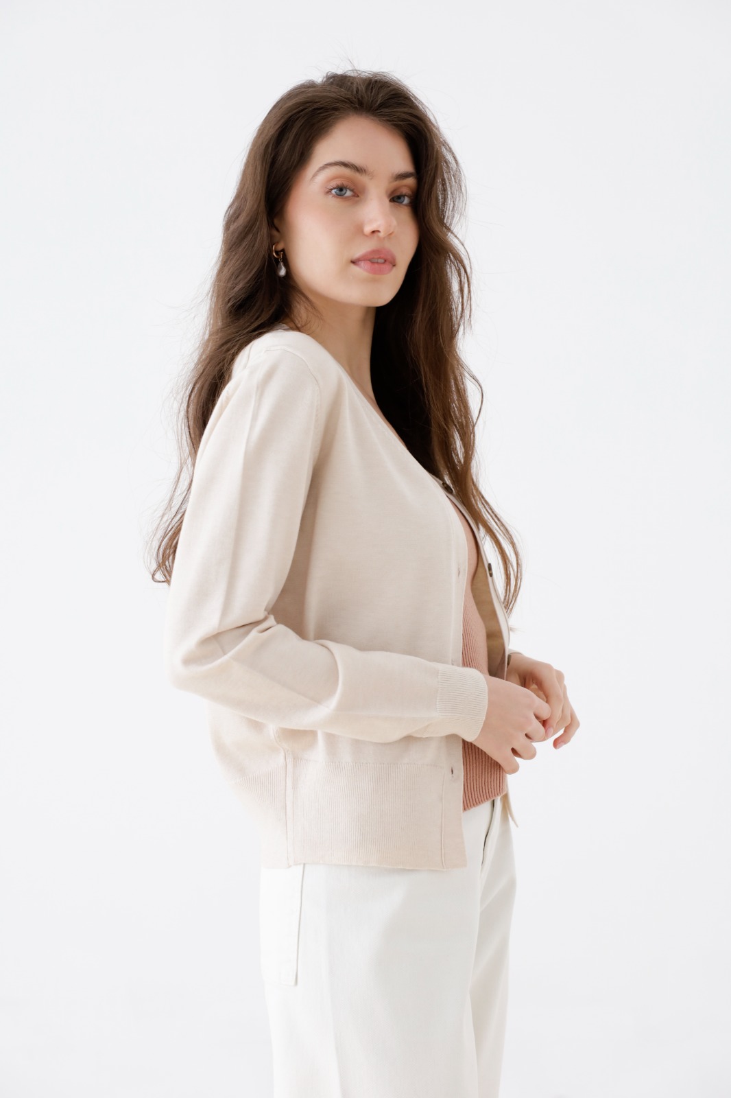 Saco Rebeca En V con Botones