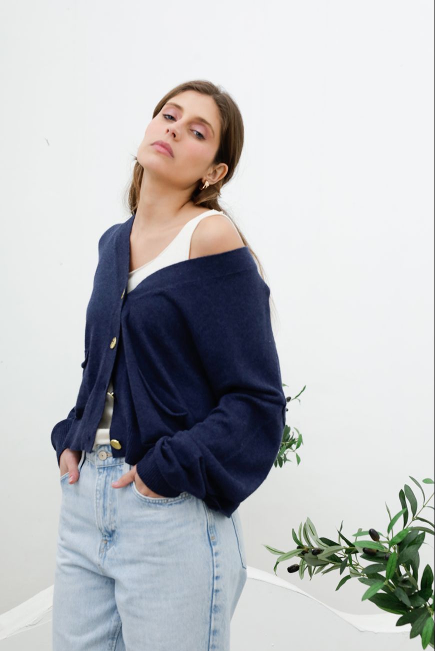 Saco Gloria Con Botones y Bolsillo