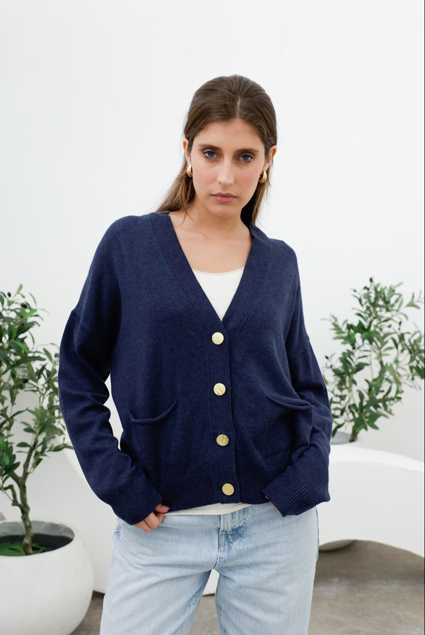 Saco Gloria Con Botones y Bolsillo