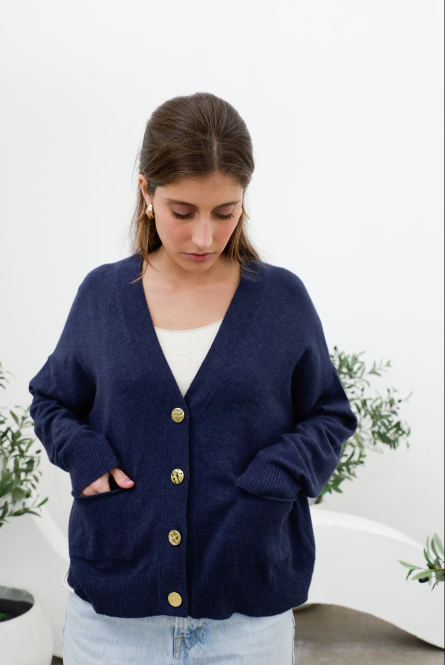 Saco Gloria Con Botones y Bolsillo