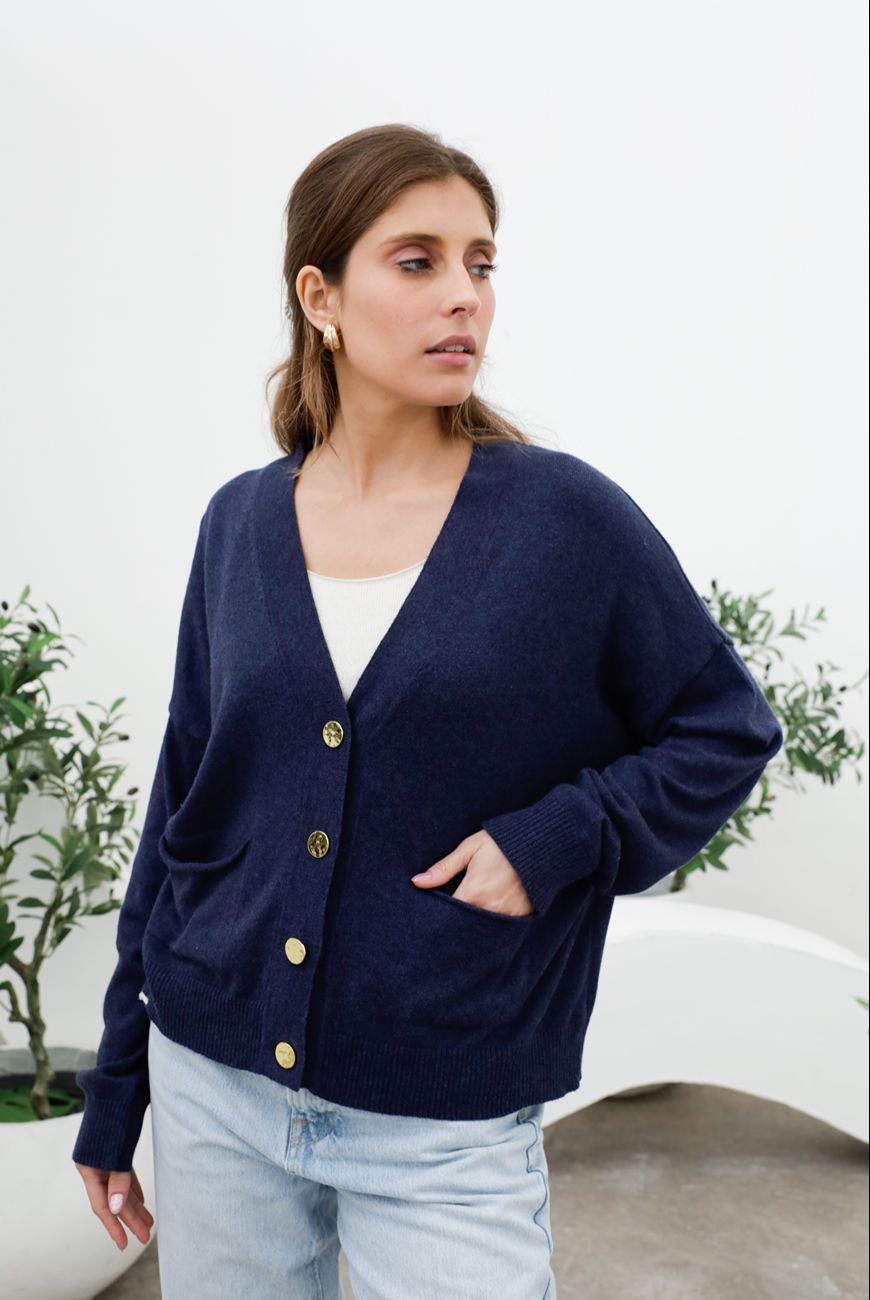 Saco Gloria Con Botones y Bolsillo