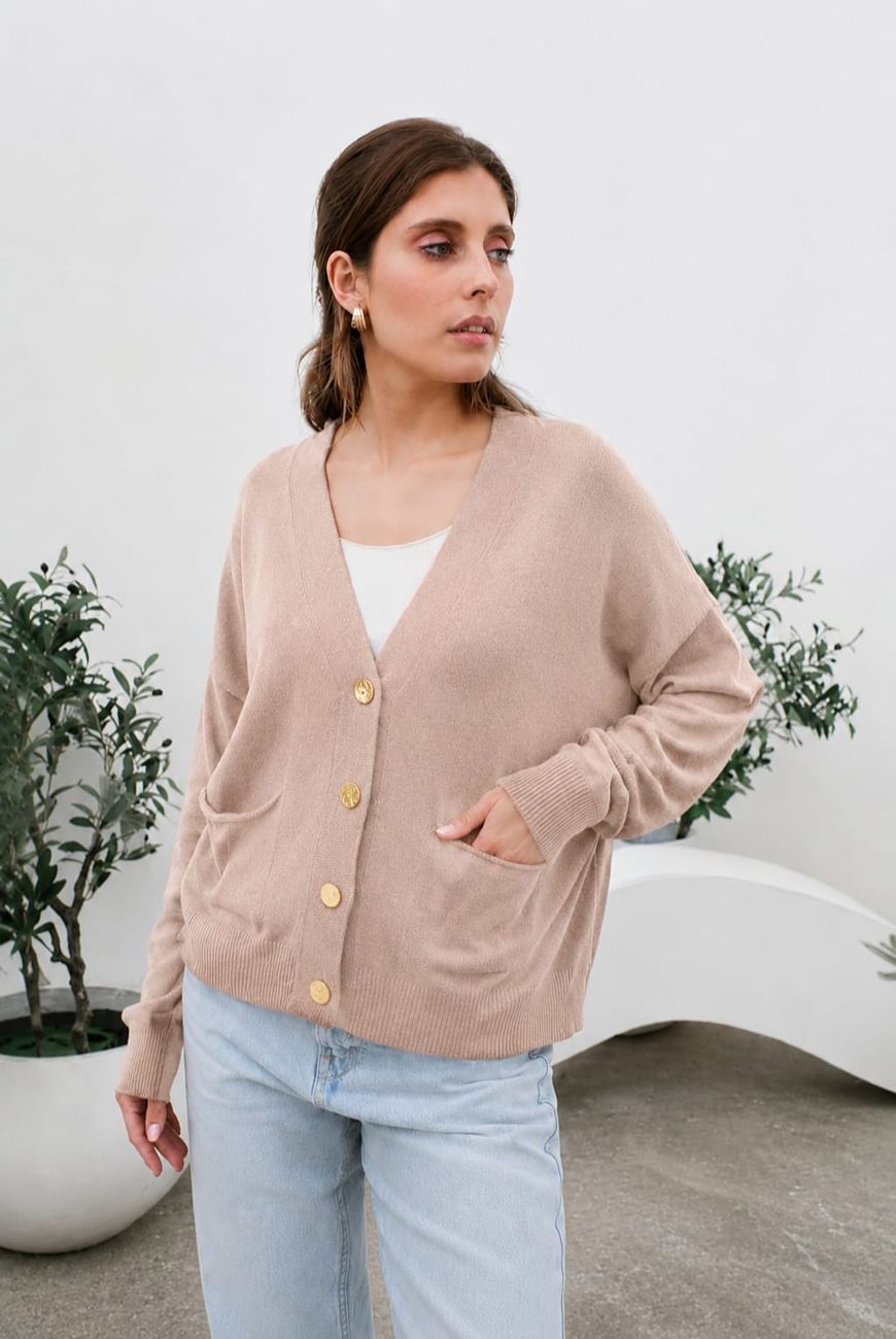 Saco Gloria Con Botones y Bolsillo
