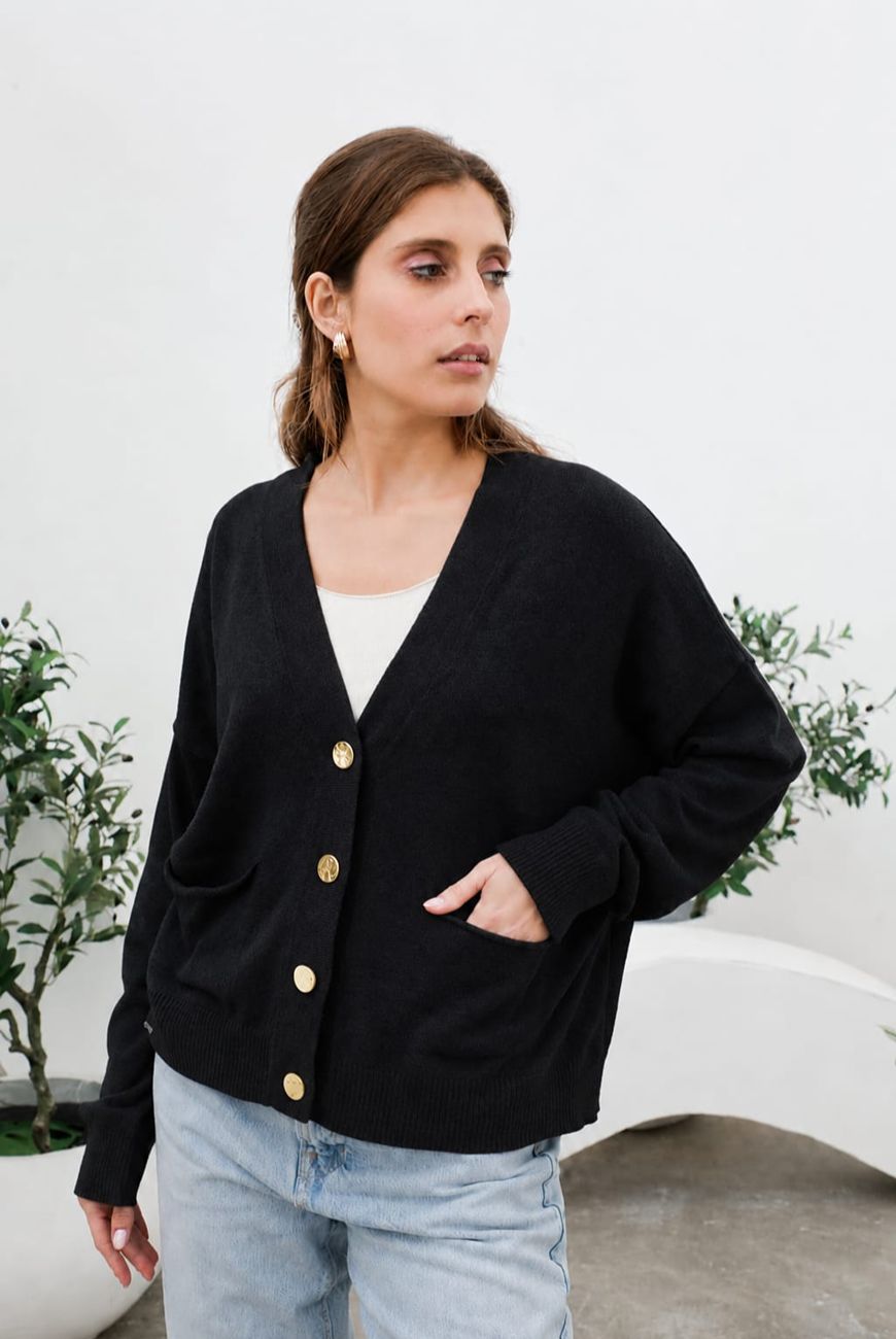 Saco Gloria Con Botones y Bolsillo