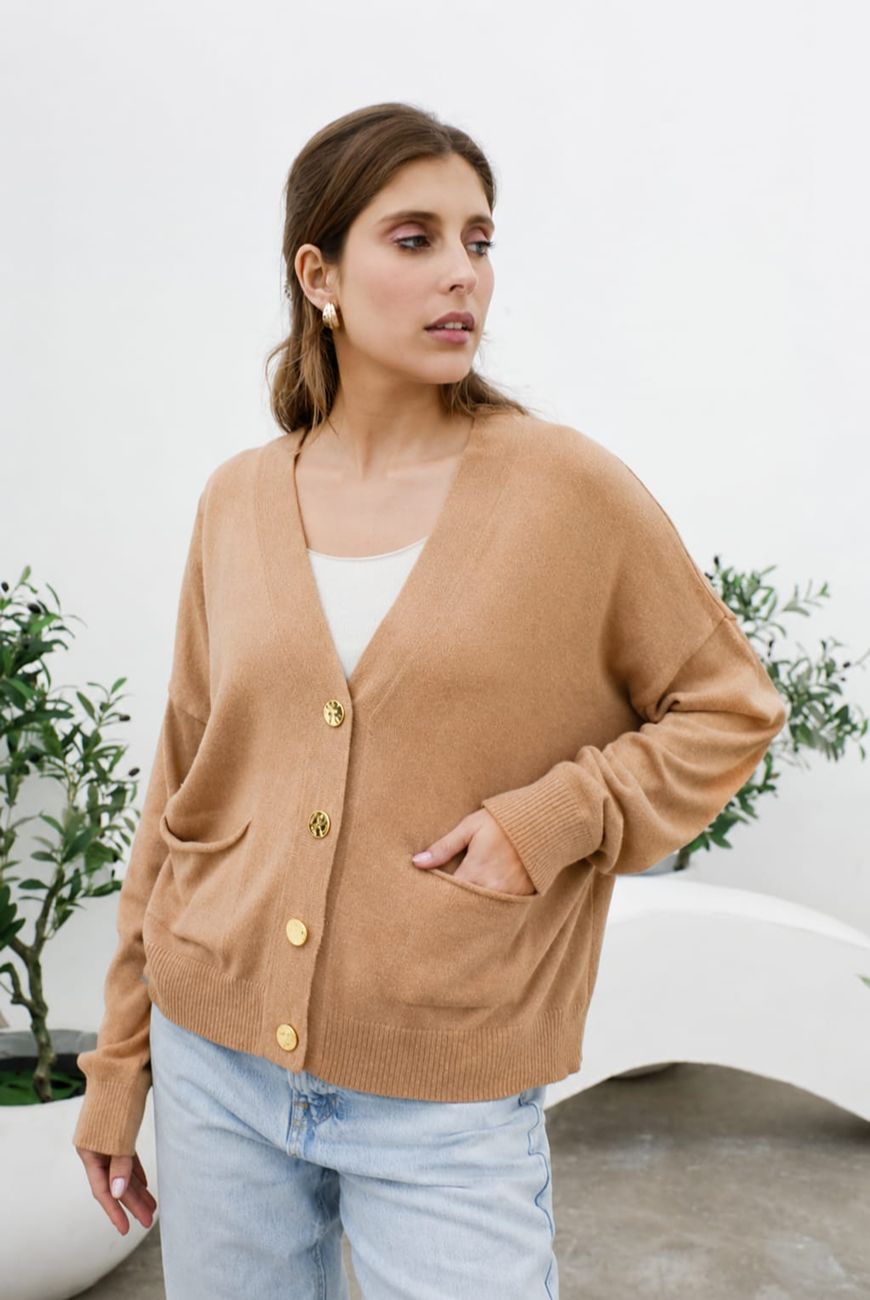 Saco Gloria Con Botones y Bolsillo