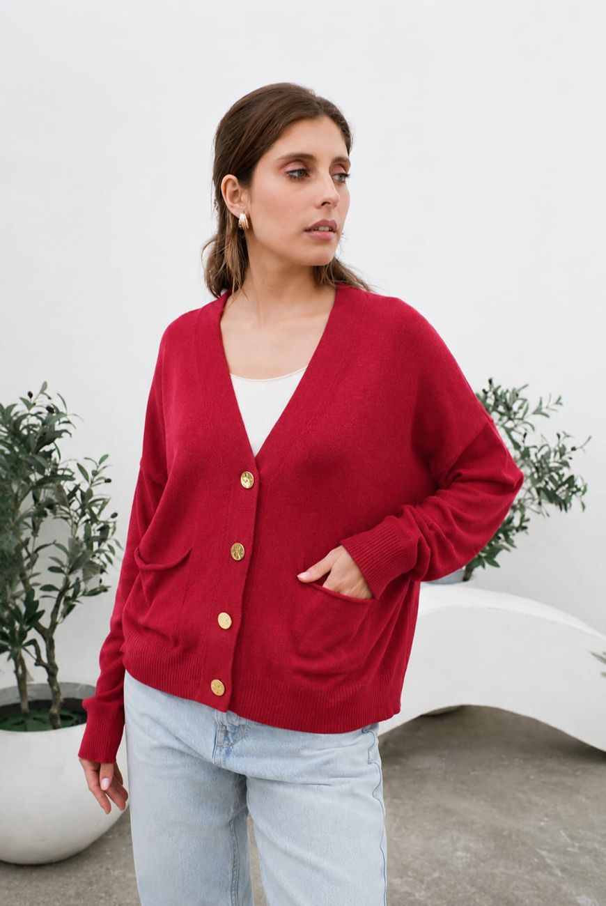 Saco Gloria Con Botones y Bolsillo